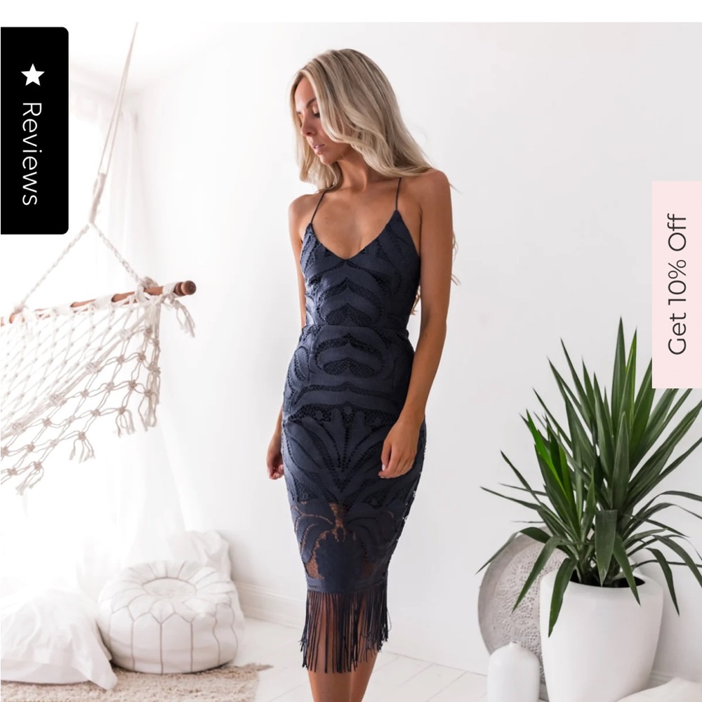 NWT KHALEESI DRESS - STEEL BLUE - by Two Sisters the Label - size 6 (small)